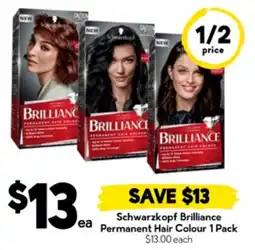 Drakes Schwarzkopf Brilliance Permanent Hair Colour 1 Pack offer