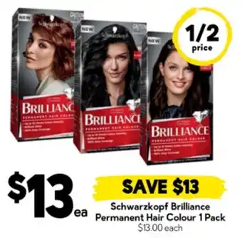 Drakes Schwarzkopf Brilliance Permanent Hair Colour 1 Pack offer