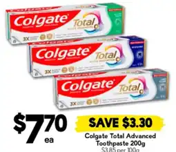 Drakes Colgate total advanced toothpaste offer