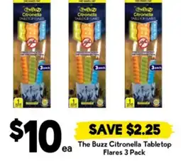 Drakes The buzz citronella tabletop flares offer