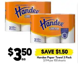 Drakes Handee Paper Towel 3 Pack offer