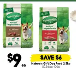 Drakes Nature's gift dog food offer