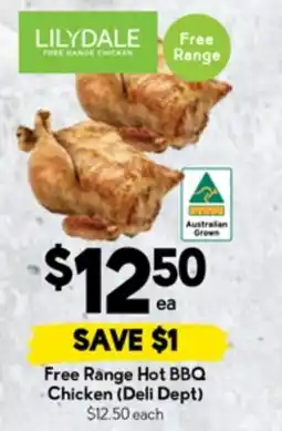 Drakes Free range hot bbq chicken (deli dept) offer