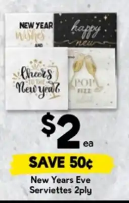 Drakes New years eve serviettes 2ply offer