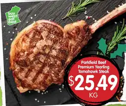 Spudshed Parkfield beef premium yearling tomahawk steak offer