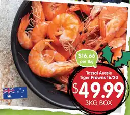 Spudshed Tassal aussie tiger prawns 16/20 offer