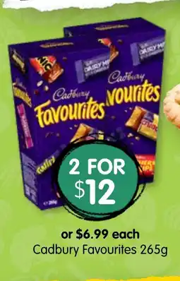 Spudshed Cadbury Favourites offer