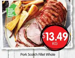 Spudshed Pork scotch fillet whole offer