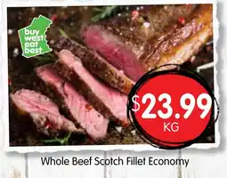 Spudshed Whole beef scotch fillet economy offer