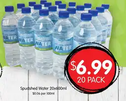 Spudshed Spudshed Water offer