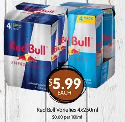 Spudshed Red bull varieties offer
