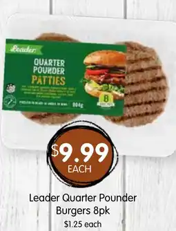 Spudshed Leader Quarter Pounder Burgers offer