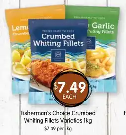 Spudshed Fisherman's Choice Crumbed Whiting Fillets Varieties 1kg offer