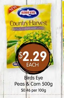 Spudshed Birds Eye Peas & Corn offer