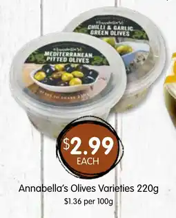 Spudshed Annabella's Olives Varieties 220g offer