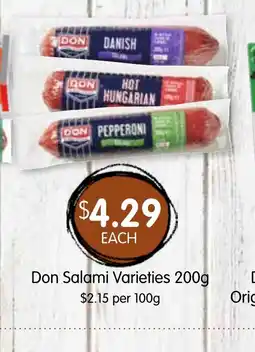 Spudshed Don salami varieties 200g offer