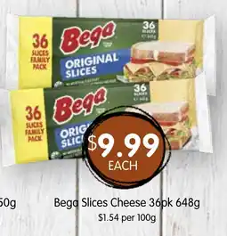 Spudshed Bega Slices Cheese 36pk 648g offer