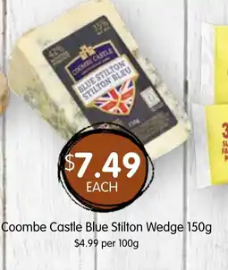 Spudshed Coombe Castle Blue Stilton Wedge 150g offer
