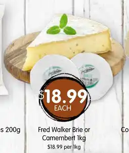 Spudshed Fred walker brie or camembert 1kg offer