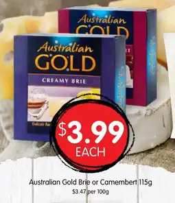 Spudshed Australian Gold Brie or Camembert 115g offer