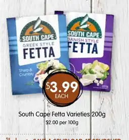 Spudshed South Cape Fetta Varieties 200g offer