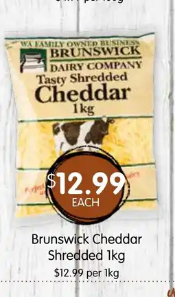 Spudshed Brunswick Cheddar Shredded 1kg offer