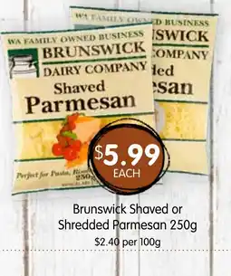 Spudshed Brunswick Shaved or Shredded Parmesan 250g offer