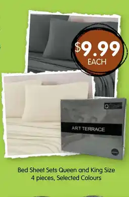 Spudshed Bed Sheet Sets Queen and King Size offer
