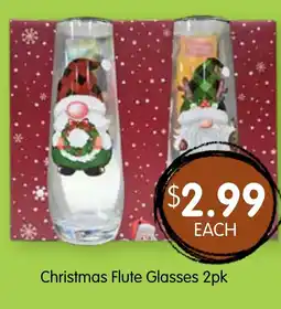 Spudshed Christmas Flute Glasses 2pk offer