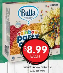 Spudshed Bulla Rainbow Cake 1.5L offer