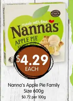Spudshed Nanna's Apple Pie Family Size 600g offer