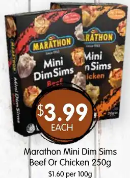 Spudshed Marathon Mini Dim Sims Beef Or Chicken offer