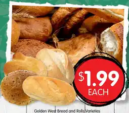Spudshed Golden West Bread and Rolls Varieties offer