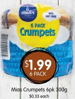 Spudshed Mias Crumpets offer