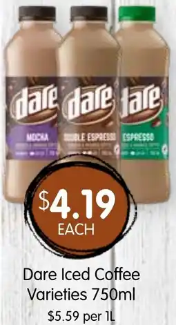 Spudshed Dare Iced Coffee Varieties offer