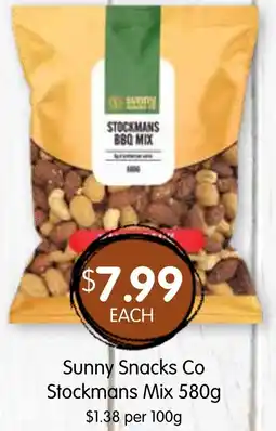 Spudshed Sunny Snacks Co Stockmans Mix offer