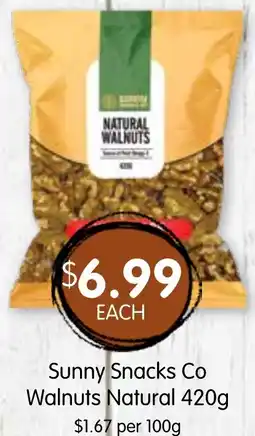 Spudshed Sunny Snacks Co Walnuts Natural offer