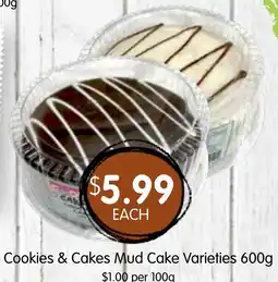 Spudshed Cookies & Cakes Mud Cake Varieties offer