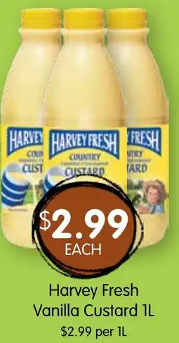 Spudshed Harvey Fresh Vanilla Custard offer