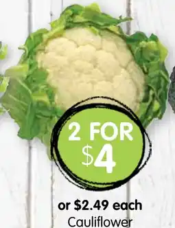 Spudshed Cauliflower offer