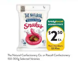 Foodworks The Natural Confectionery Co. or Pascall Confectionery offer