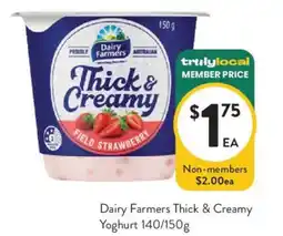 Foodworks Dairy Farmers Thick & Creamy Yoghurt offer
