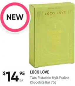 Healthy Life LOCO LOVE Twin Pistachio Mylk Praline Chocolate Bar offer