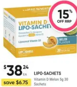 Healthy Life LIPO-SACHETS Vitamin D Melon 5g offer