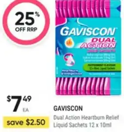 Healthy Life Gaviscon Dual Action Heartburn Relief Liquid Sachets offer