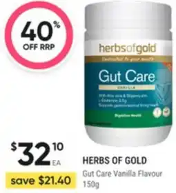 Healthy Life Herbs of gold gut care vanilla flavour offer