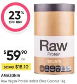 Healthy Life Amazonia Raw Vegan Protein Isolate Choc Coconut offer
