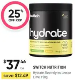 Healthy Life Switch nutrition hydrate electrolytes lemon lime offer