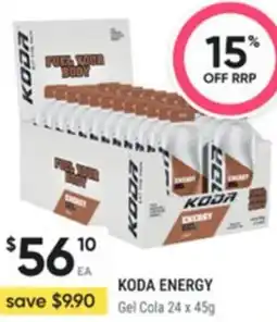 Healthy Life Koda energy gel cola offer