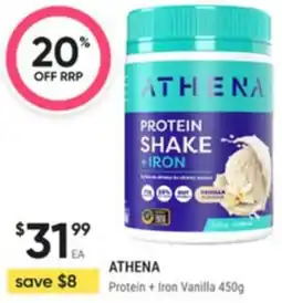 Healthy Life Athena Protein + Iron Vanilla offer